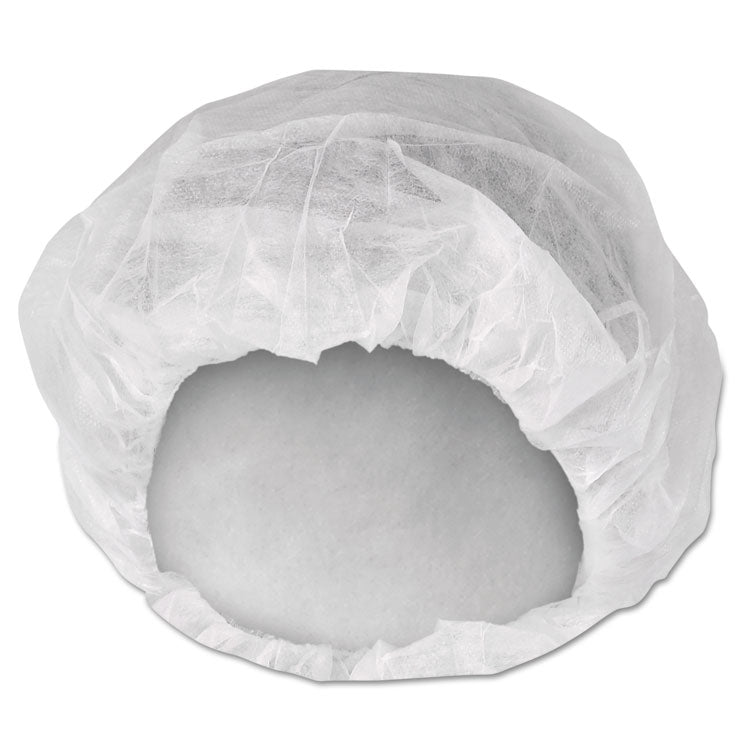 A10 Bouffant Caps, Medium, White, 100/Pack, 10 Packs/Carton
