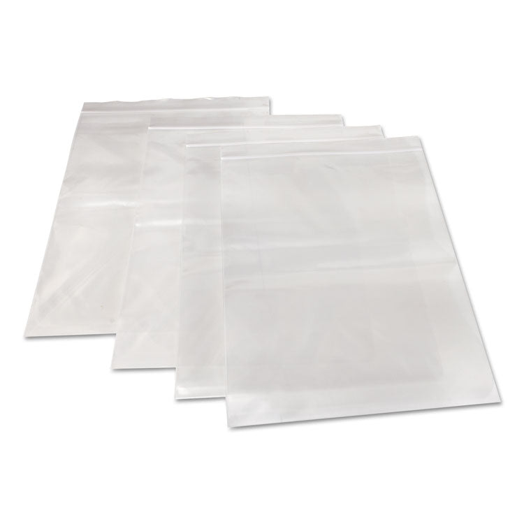 Zippit Resealable Bags, 4 mil, 9" x 12", Clear, 100 Bags/Pack, 5 Packs/Carton
