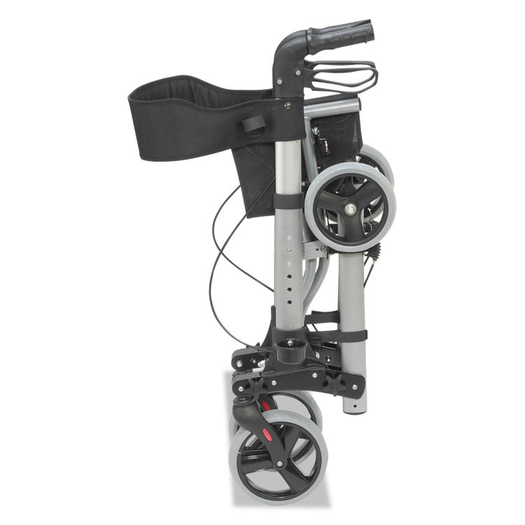 Gateway Aluminum Rollator, Adjusts 31" to 36", 300 lb Capacity, Titanium