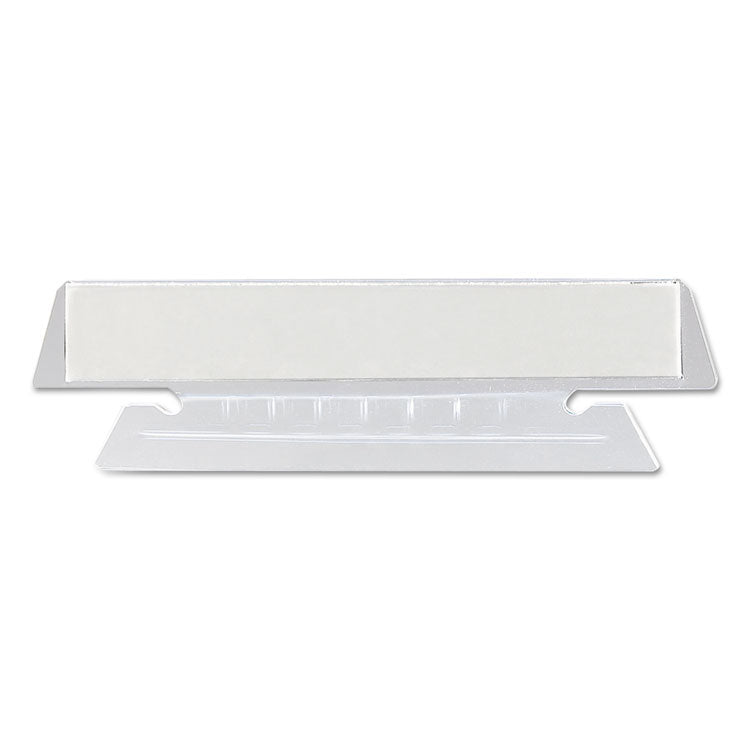 Poly Index Tabs and Inserts For Hanging File Folders, 1/3-Cut, White/Clear, 3.5" Wide, 25/Pack