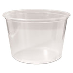 Microwavable Deli Containers, 16 oz, 4.6" Diameter x 3" h, Clear, Plastic, 500/Carton