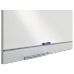 Polarity Magnetic Dry Erase White Board, 72" x 46", White Surface, Satin Aluminum Frame