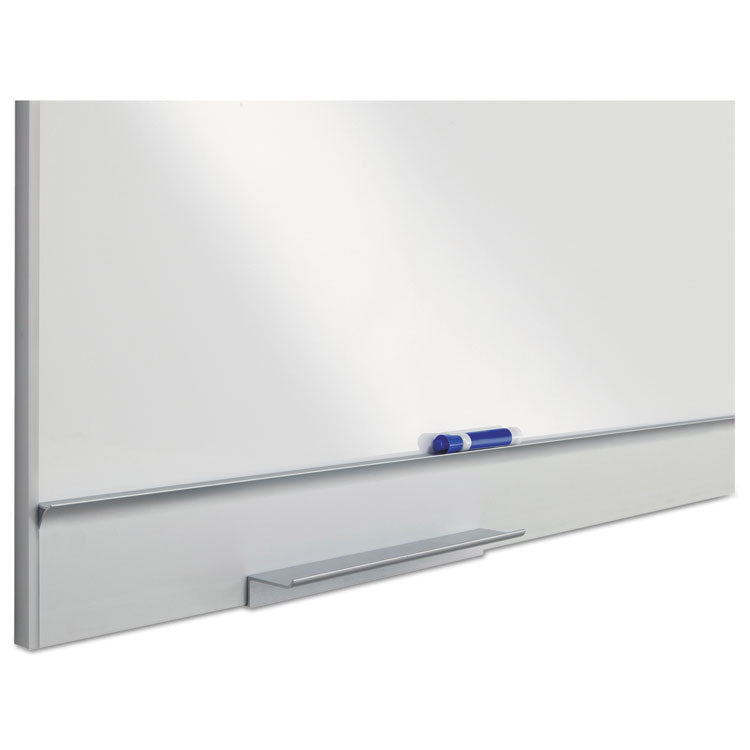 Polarity Magnetic Dry Erase White Board, 72" x 46", White Surface, Satin Aluminum Frame