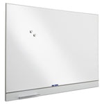 Polarity Magnetic Dry Erase White Board, 72" x 46", White Surface, Satin Aluminum Frame