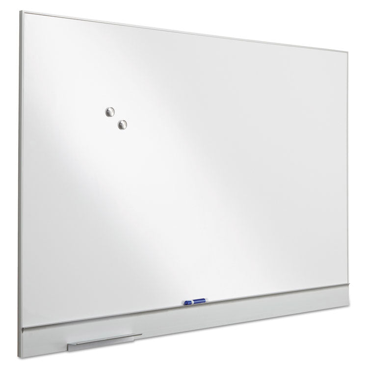 Polarity Magnetic Dry Erase White Board, 72" x 46", White Surface, Satin Aluminum Frame
