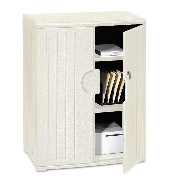Rough n Ready Storage Cabinet, Two-Shelf, 36w x 22d x 46h, Platinum