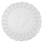 Kenmore Lace Doilies, Round, 16.5", White, 500/carton
