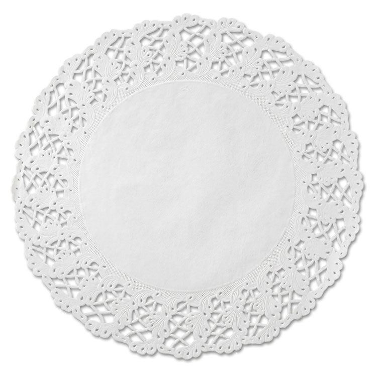 Kenmore Lace Doilies, Round, 16.5", White, 500/carton