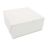 White One-Piece Non-Window Bakery Boxes, 7 x 7 x 3, White, Paper, 250/Carton