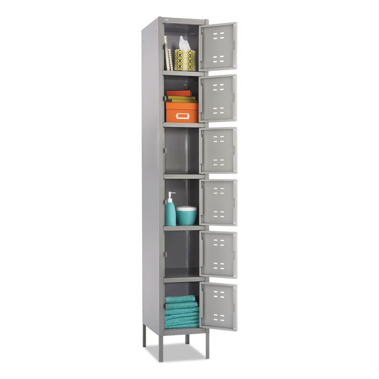 Box Locker, 12w X 18d X 78h, Two-Tone Gray