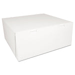 White One-Piece Non-Window Bakery Boxes, 14 x 14 x 6, White, Paper, 50/Carton