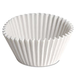 Fluted Bake Cups, 2.25" Diameter x 1.88" h, White, Paper, 500/Pack, 20 Packs/Carton