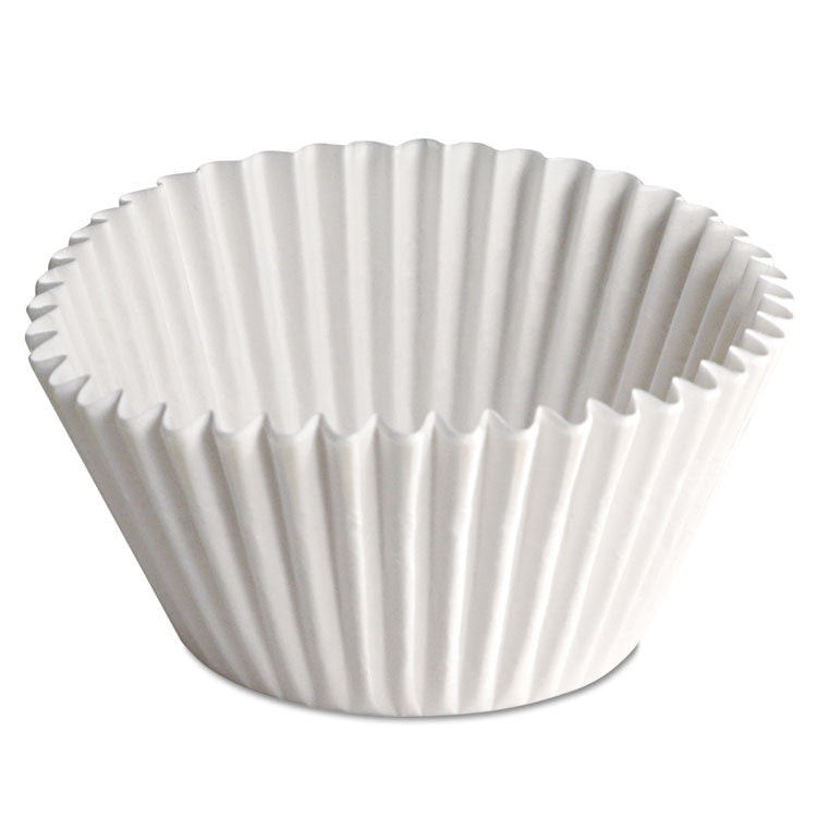 Fluted Bake Cups, 2.25" Diameter x 1.88" h, White, Paper, 500/Pack, 20 Packs/Carton
