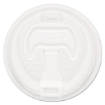 Optima Reclosable Lid, Fits 12 oz to 24 oz Hot Cups, Plastic, White, 100/Pack, 10 Packs/Carton