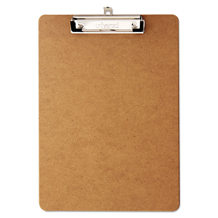 Hardboard Clipboard with Low-Profile Clip, 0.5" Clip Capacity, Holds 8.5 x 11 Sheets, Brown, 6/Pack