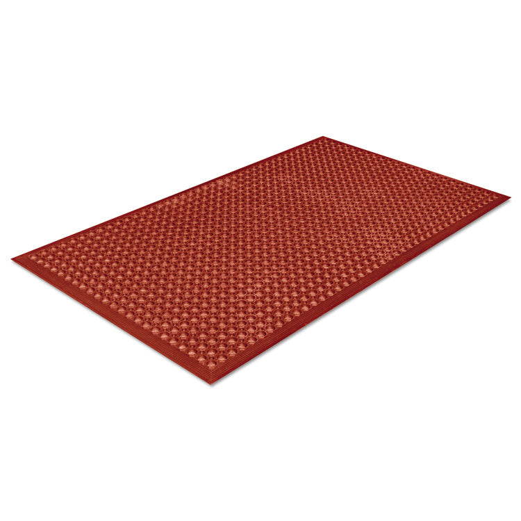 Safewalk-Light Heavy-Duty Anti-Fatigue Mat, Rubber, 36 X 60, Terra Cotta