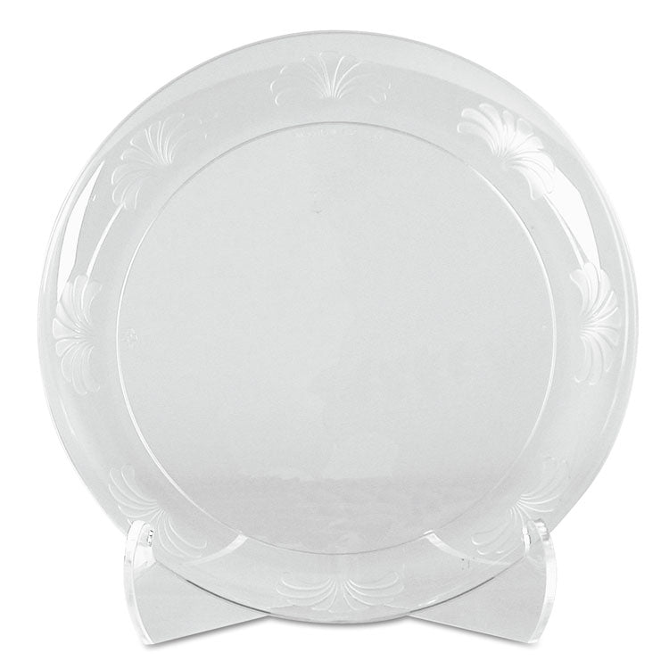 Designerware Plates, Plastic, 6" dia, Clear, 10/Pack, 18 Packs/Carton