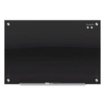 Infinity Magnetic Glass Marker Board, 72" x 48", Black Surface