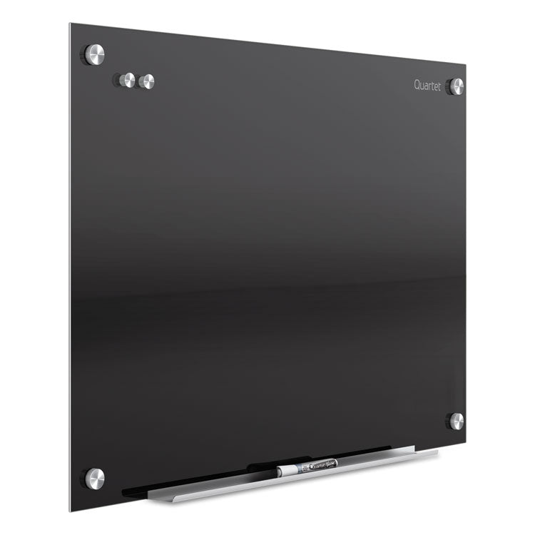 Infinity Magnetic Glass Marker Board, 48" x 36", Black Surface