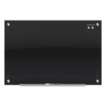 Infinity Magnetic Glass Marker Board, 48" x 36", Black Surface