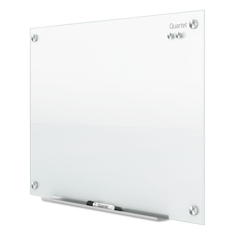 Infinity Magnetic Glass Marker Board, 24" x 18", White Surface