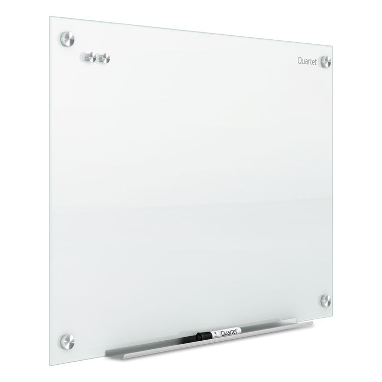 Infinity Magnetic Glass Marker Board, 36" x 24", White Surface