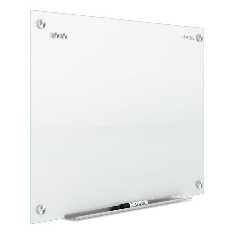 Infinity Magnetic Glass Marker Board, 24" x 18", White Surface