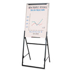 Futura Dry Erase Presentation Easel, 26" x 35", White Surface, Black Steel Frame
