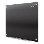 Infinity Magnetic Glass Marker Board, 36" x 24", Black Surface
