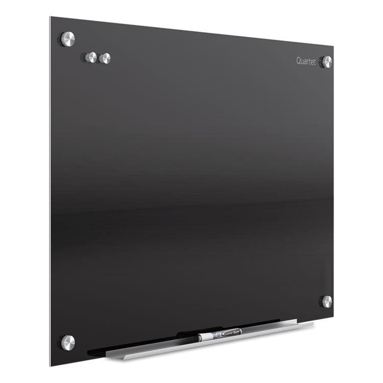 Infinity Magnetic Glass Marker Board, 36" x 24", Black Surface