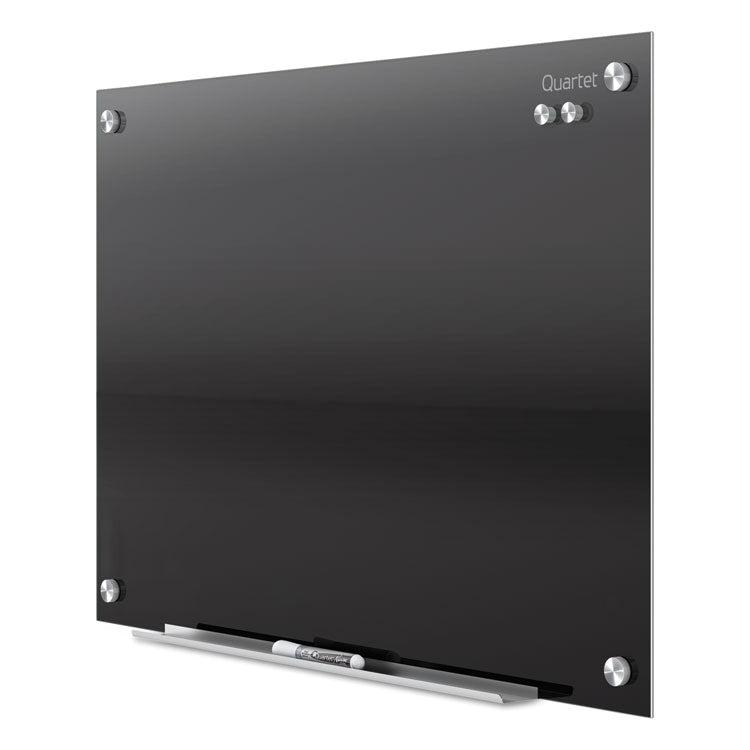 Infinity Magnetic Glass Marker Board, 96" x 48", Black Surface