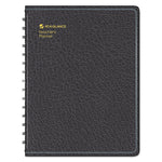 Undated Teacher's Planner, Weekly, Two-Page Spread (nine Classes), 10.88 X 8.25, Black Cover