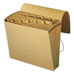 Indexed Expanding Kraft Files, 12 Sections, Elastic Cord Closure, 1/12-Cut Tabs, Letter Size, Kraft