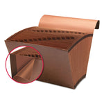 TUFF Expanding Wallet, 31 Sections, Elastic Cord Closure, 1/15-Cut Tabs, Legal Size, Redrope