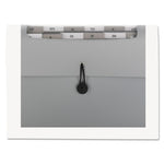 Step Index Organizer, 12 Sections, Cord/Hook Closure, 1/6-Cut Tabs, Letter Size, Silver