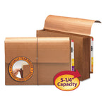 Redrope End Tab Wallets, 5.25" Expansion, 1 Section, Elastic Cord Closure, Straight Tabs, Legal Size, Redrope, 10/Box