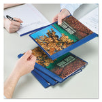 Clear Front Report Cover, Double-Prong Fastener,  0.5" Capacity, 8.5 x 11, Clear/Blue, 25/Box