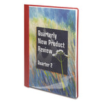 Poly Report Cover, Tang Clip, Letter, 1/2" Capacity, Clear/red, 25/box