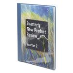 Clear Front Report Cover, Double-Prong Fastener,  0.5" Capacity, 8.5 x 11, Clear/Blue, 25/Box