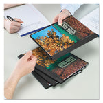 Poly Report Cover, Double-Prong Fastener, 0.5" Capacity, 8.5 X 11, Clear/black, 25/box