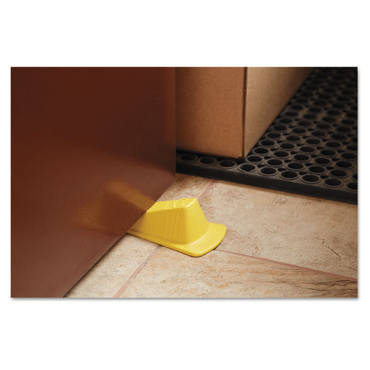 Giant Foot Doorstop, No-Slip Rubber Wedge, 3.5w X 6.75d X 2h, Safety Yellow