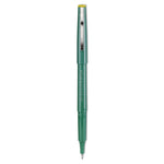 Razor Point Fine Line Porous Point Pen, Stick, Extra-Fine 0.3 Mm, Green Ink, Green Barrel, Dozen