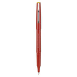 Razor Point Fine Line Porous Point Pen, Stick, Extra-Fine 0.3 Mm, Red Ink, Red Barrel, Dozen