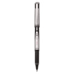 VBall Grip Liquid Ink Rollerball Pen, Stick, Fine 0.7 mm, Black Ink, Black/Silver Barrel, Dozen