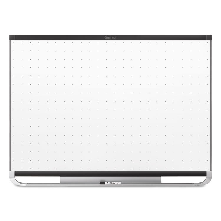 Prestige 2 Magnetic Total Erase Whiteboard, 48" x 36", White Surface, Black Aluminum/Plastic Frame