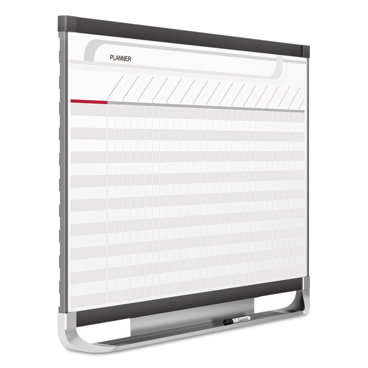 Prestige 2 Magnetic Total Erase Project Planner, Spreadsheet Format, 36" x 24", White Surface, Graphite Gray Fiberboard Frame