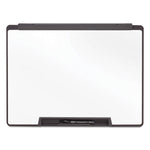 Motion Portable Dry Erase Marker Board, 24" x 18", White Surface, Black Plastic Frame