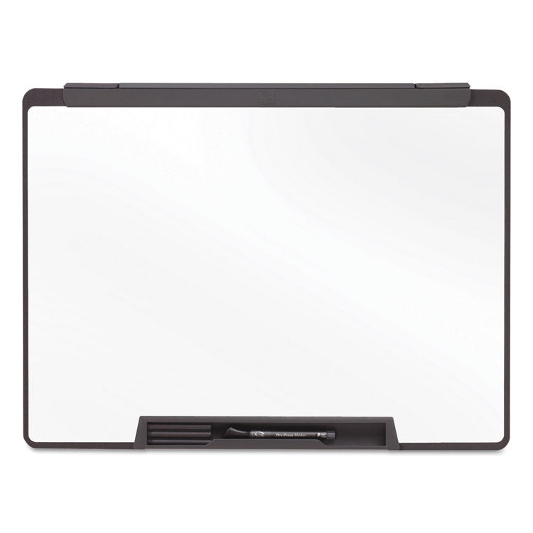 Motion Portable Dry Erase Marker Board, 36" x 24", White Surface, Black Plastic Frame