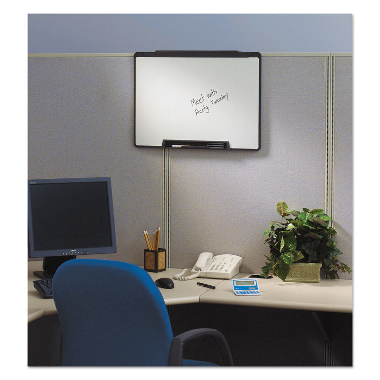 Motion Portable Dry Erase Marker Board, 36" x 24", White Surface, Black Plastic Frame
