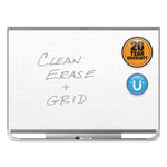 Prestige 2 Magnetic Total Erase Whiteboard, 96" x 48", White Surface, Graphite Gray Fiberboard/Plastic Frame
